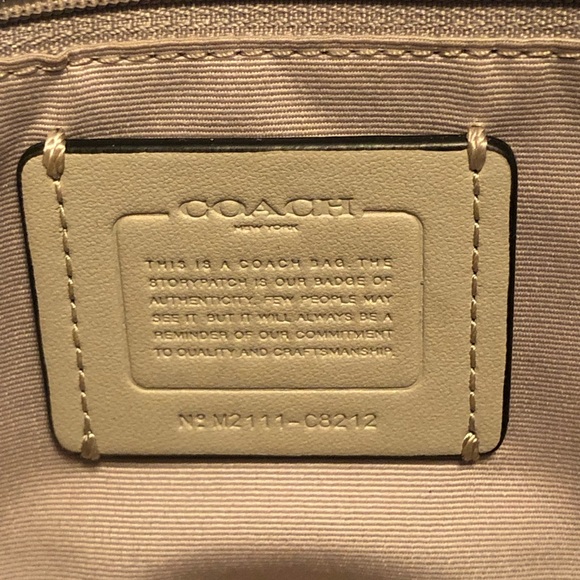 COACH Lane Bucket Bag In Colorblock Griege Navy Chainlink Turnlock - Picture 15 of 16